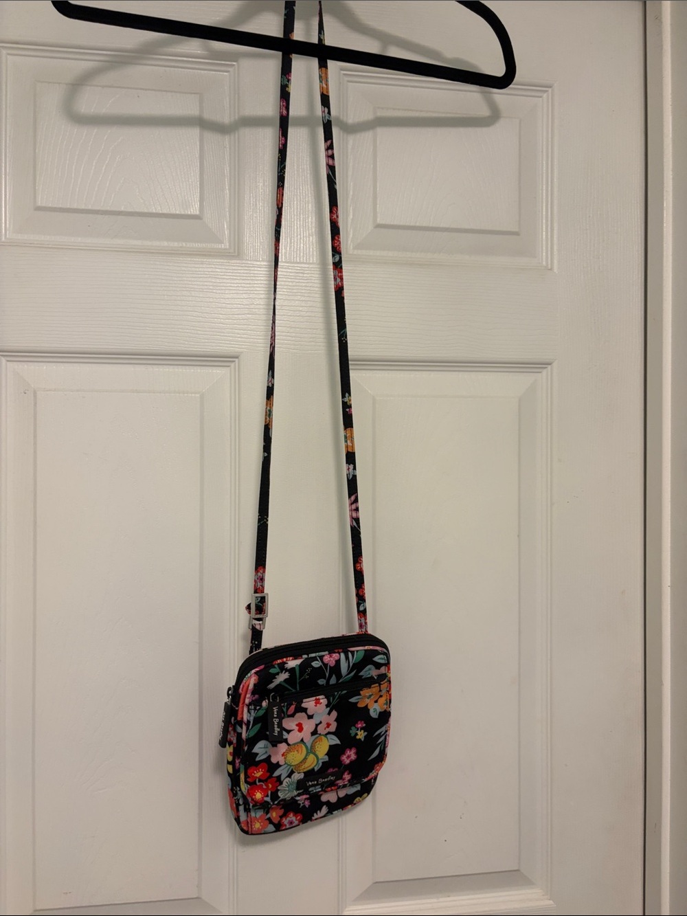 Vera Bradley Floral Crossbody Bag - Black Floral